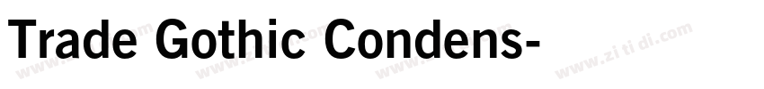 Trade Gothic Condens字体转换